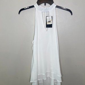 NWT Want and Need White Sleeveless Blouse